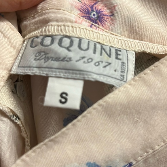 Gorgeous cream with flower print Mini Skirt Size S - Picture 3 of 5